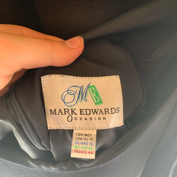 Vintage Navy blue mark edwards dress and cover up - Picture 6 of 7